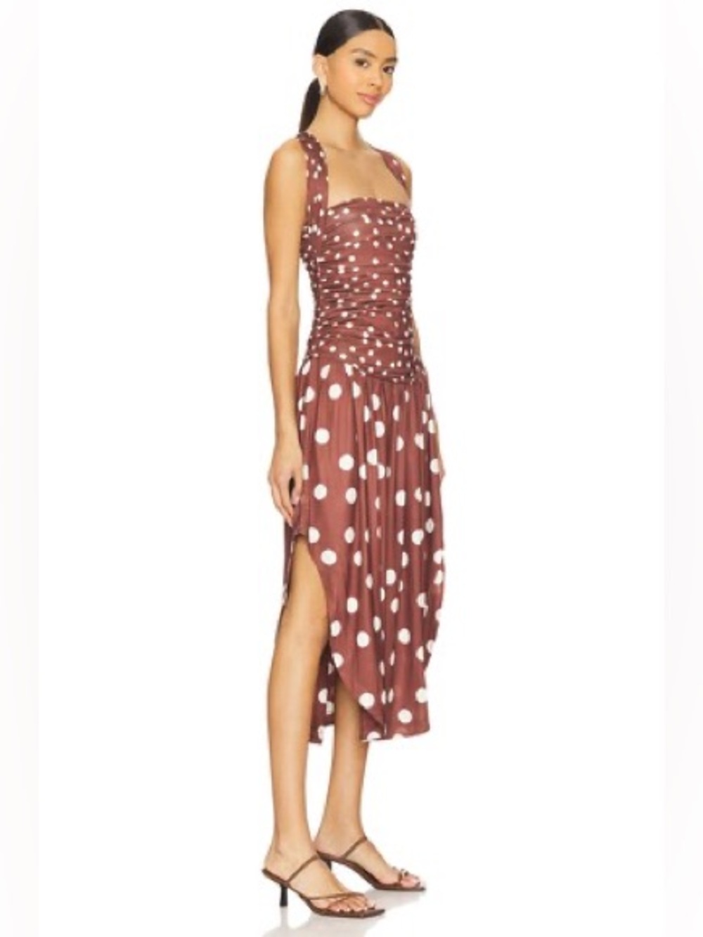Free People ‘Raylon’ Midi Dress in Chocolate Combo - Picture 5 of 9